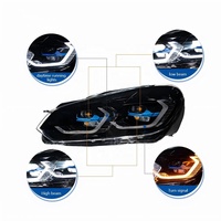 Ensemble de phares de remplacement pour Volkswagen Golf 6 2009-2012, style BMW G22, double couleur, DRL LED, projecteur