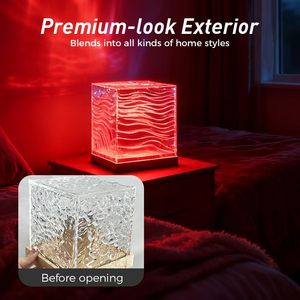 Lampada Atmosfera con Effetto Acqua Increspata, Luce Notturna, Regalo per Ragazze, Lampada da Comodino Dinamica con Effetto Fiamma e Aurora - Product Image 4