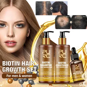Fabriek Beste Natuurlijke Anti Haaruitval Shampoo Organische Biotine Verdikking Haargroei Shampoo En Conditioner Set Private Label