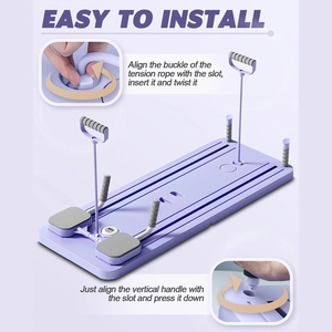 6-in-1 đa mục đích có thể gập lại Pilates reformer Board Set với bộ đếm thời gian sử dụng nhà Thiết bị AB tập thể dục ABS Con lăn PP chất liệu 5kg - Product Image 2