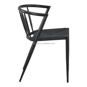 Chaises de salle à manger en <span class=keywords><strong>fer</strong></span> tressé style nordique, antidérapantes et durables, 2 pièces/carton, vente en gros, livraison rapide - Product Image 3