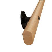 Modernes Minimalistisches Massivholz-Treppengeländer Wandmontiert mit Sicherheitsdesign und 5 Jahren Garantie für Senioren im Dachboden und Durchgangsbereich
