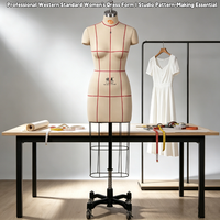 Maniquí de Hombros Plegable Junmei Profesional de Fibra de Vidrio Ajustable para Vestidos, Estándar Estadounidense ASTM