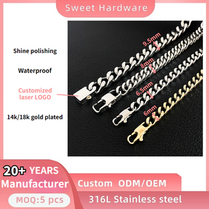 Collar Cubano 2026 de Acero Inoxidable 316L Chapado en Oro, Venta al por Mayor para Hombres y Mujeres - Product Image 2