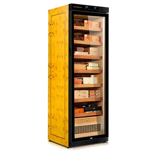 > 1000 сигар премиум-класса, скрученная кедровая древесина, точный электронный шкафчик для сигар с климатическим контролем, хьюмидор