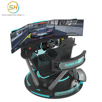 Simulateur de conduite à trois écrans, machine de jeu de course six axes sans lunettes, disponible en différentes spécifications