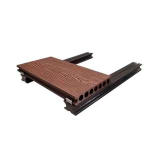 Precio de fábrica WPC DIY: Tarima de exterior de compuesto de madera y plástico para terrazas, jardines, baños y parques, fácil de instalar con sistema de clic. - Product Image 1
