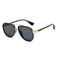 Luxueux nouvelle mode classique affaires Style lunettes de soleil pour hommes femmes haute qualité or Anti-éblouissement pour la photographie de rue voyage