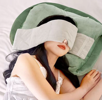 Meilleur vendeur personnalisé masque de sommeil de relaxation en tricot élastique lesté en velours avec chaleur marque privée livraison directe disponible