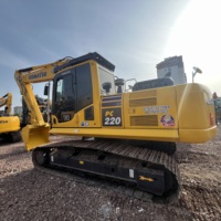 Gebrauchter Komatsu PC220 22-Tonnen-Raupenbagger mit Originalmotor und Niedrigem Kraftstoffverbrauch für Kommunale Erdarbeiten und Straßenbau