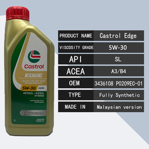 น้ำมันเครื่องยนต์สังเคราะห์อย่างสมบูรณ์ SL <span class=keywords><strong>5W30</strong></span> A3/B4มาเลเซียรุ่น1ลิตร3436108 P0209EC-01สำหรับ <span class=keywords><strong>Castrol</strong></span> EDGE - Product Image 6