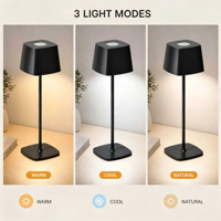 Lampe de table LED rétro pour café, ambiance chaleureuse, avec commande tactile et chargement USB - Style bar