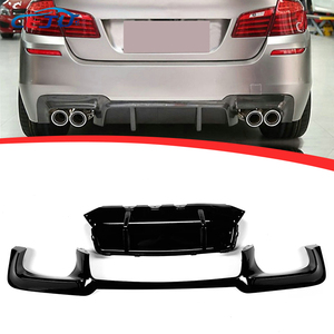 Difusor de labio de parachoques trasero de coche estilo DTM con aspecto de carbono ABS negro brillante para BMW 5 Series F10 F11 520i 535i 550i M Sport <span class=keywords><strong>M5</strong></span> 2011-2015 - Product Image 1