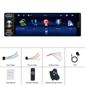 Radio para Auto Podofo 1 Din, Reproductor MP5 para Auto de 6.5 Pulgadas con Pantalla Táctil HD Incell, Carplay y Android Auto Inalámbricos, BT/Tipo-C - Product Image 6