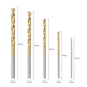 50 cái mũi khoan xoắn phủ titan HSS đặt hệ thống số liệu thép tốc độ cao mạ titan 1.0-3.0mm - Product Image 4