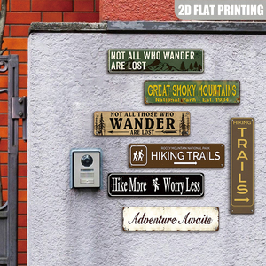 Juego de Letreros Metálicos Vintage para Senderismo, Decoración Retro de Pared para Aventuras al Aire Libre - Product Image 4