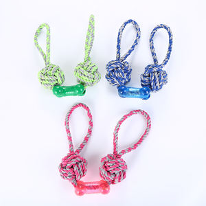 Grande cane giocattolo palla corda con TPR osso giocattolo interattivo corda giocattolo dell'animale domestico - Product Image 3