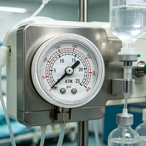 Manomètre médical à coque moletée antidérapante ZX-<span class=keywords><strong>16</strong></span>-8, double échelle ATM PSI, moniteur de pression clinique pour gonflage - Product Image 5