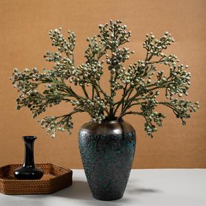 Ramo de Bayas Artificiales Yuexiang de 30cm-100cm, en Gris, Verde, Azul y Amarillo, Material Plástico para Arreglos Decorativos de Frutas - Product Image 1