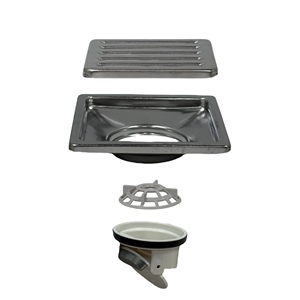 Drenaje de piso de acero inoxidable anticorrosión antiolor Premium con cubierta de patrón de líneas rectas de 1mm de espesor para ducha de baño - Product Image 3