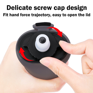 Bouteille d'eau pliable en silicone 350 ml avec poignée, anti-fuite, pour le sport et la course à pied, avec impression de logo - Product Image 3