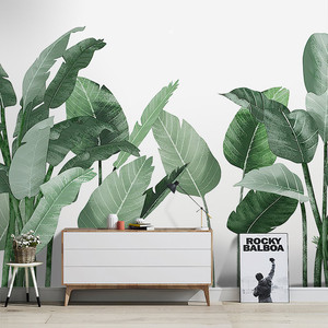 Impression personnalisée de paysages naturels, feuilles vertes, fleurs, décorations murales florales tropicales, peinture de montagne - Product Image 4