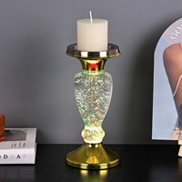 Lampe de table LED à paillettes avec changement de couleur RGB, contrôle du son de la musique, base de bougie en silicone, cadeau original pour enfant