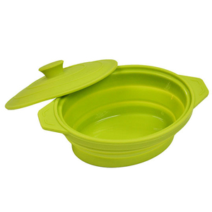 Ventes chaudes 300 ml Cuiseurs vapeur pliables en silicone résistant à la chaleur Pot en silicone avec couvercles <span class=keywords><strong>Accessoires</strong></span> de cuisine - Product Image 4
