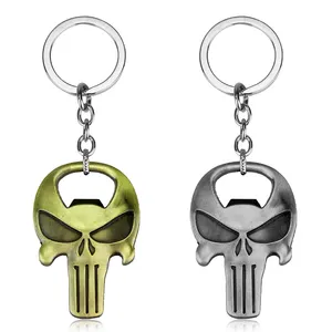 Classic Game De Punisher Sleutelhouder Logo Flesopener Sleutelhanger Cool Hanger Sleutelhanger Voor Man