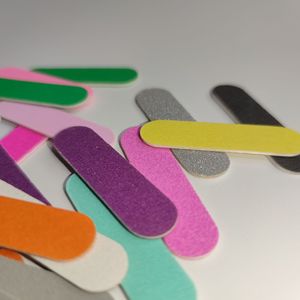 Mini lima de uñas de madera desechable, 5CM, impreso colorido, OEM, regalo promocional - Product Image 6
