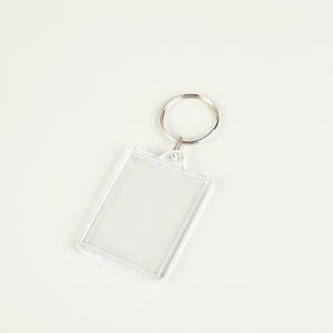 <span class=keywords><strong>Portachiavi</strong></span> in Acrilico Rettangolare Personalizzabile con Logo Stampato, Dimensioni Interne 5x7,5cm e 4,4x6,9cm - Product Image 2