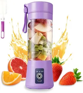 Wholesale Rechargeable portable Juicer Blender Freshly squeezed juice mixer Personal Safety 6 blades mini juicer