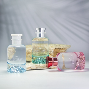 Botella de Perfume de Vidrio Cristalino con Fondo Volcánico, Sin Intermediarios, 30, 50, 100 ml, Personalizable OEM, a Prueba de Fugas, de Fábrica, MOQ 100, Envío Rápido - Product Image 1