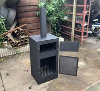 Outdoor Holzkohle-Schornsteingrill Holzbefeuerter Pizzaofen für Terrasse und Garten