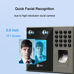 Pointeuse biometrique khuôn mặt nhận dạng dấu vân tay máy quét thời gian Thiết bị biome phần mềm miễn phí tham dự Detector cho nhân viên - Product Image 5