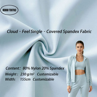 Tela de Punto Cepillada de Doble Cara, 80% Nailon, 20% Elastano, Elástica en 4 Direcciones, Transpirable y Suave, para Ropa de Yoga y Leggings Deportivos