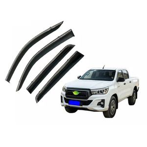 Déflecteurs de vitres latérales pour Hilux REVO 2012-2022, protection anti-pluie sûre, déflecteurs de vent fumés foncés hors canal - Product Image 1