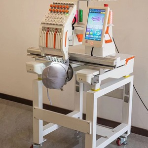Nouvelle machine à broder automatique à tête unique 12 aiguilles informatisée avec moteur, zone de travail 400x500mm pour la broderie de logos sur vêtements - Product Image 1