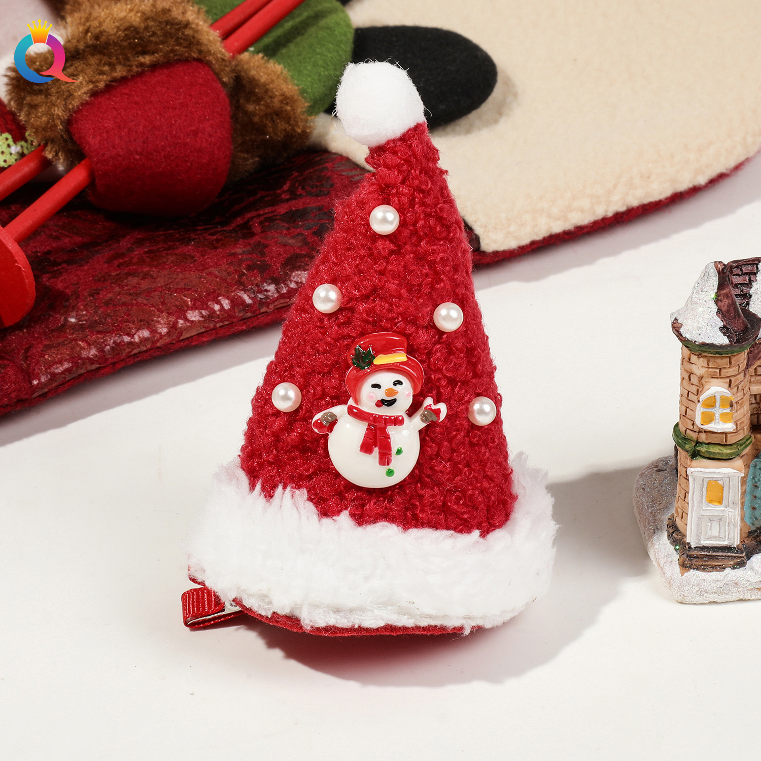 Red snowman Duck Clip