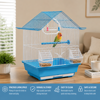 Grande cage à oiseaux en métal, cage à perroquets pour petits oiseaux, cage à oiseaux durable avec bols d'alimentation, plateau amovible, fournisseur en gros