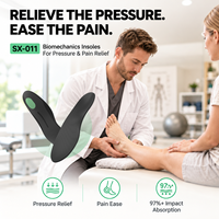 Semelles orthopédiques avec soutien de la voûte plantaire, coussinets respirants en mousse pour soulager la douleur au pied
