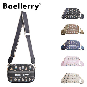 Bolso Bandolera Mini para Mujer Baellerry de 7 Pulgadas, Negro, con Estampado de Oso de Dibujos Animados, Cierre de Cremallera, Resistente al Agua, para Uso Diario - Product Image 4