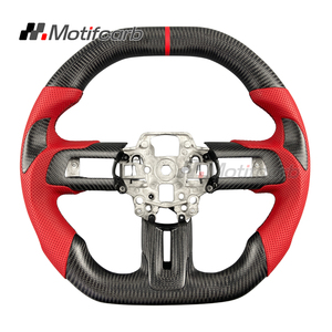 Volant sport en fibre de carbone personnalisé pour Ford Mustang GT Shelby S550 GT350 GT500 Coupé Cabriolet 2015-2023 - Product Image 1