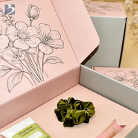 Boîte en carton ondulé E Flute vert sauge personnalisée pour outils de maquillage, ensemble de nettoyants pour le visage, emballage cosmétique, boîte pliante pour expédition