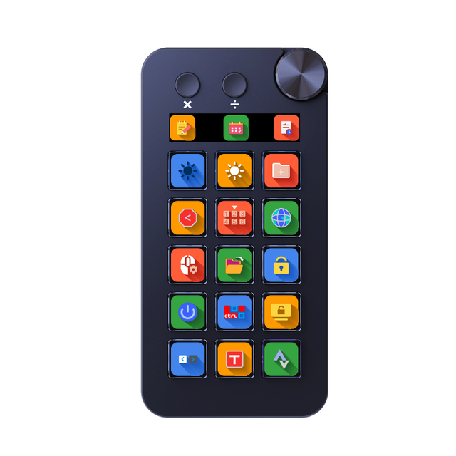 Mirabox N1 Mini Stream Deck for TKL Keyboard,15 Key LCD Programmable Controller for Live Streaming OBS Twitch & Content Creation