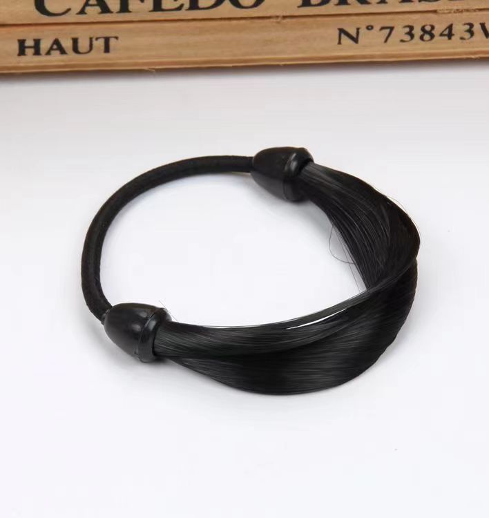 Fascia Per Capelli Scrunchy A Coda Di Cavallo - Sciarpa In Tessuto Con Fiocco, Colori Uniti, Multicolore