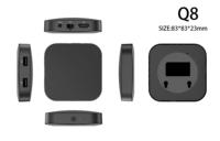 Android HD TV Box Tvbox Versión externa Q8 4GB + 32GB Quad Core 64 Bit AV1 4K HDR Android TV Box Android Base TV System FTTH
