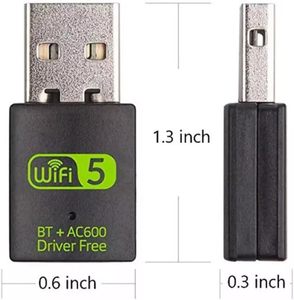 อะแดปเตอร์ไวไฟแบบพกพา ชิป <span class=keywords><strong>Realtek</strong></span> 8821CU ไร้สาย 600Mbps มินิดองเกิล BT USB ไม่ต้องใช้ไดรเวอร์ เสาอากาศในตัว สำหรับพีซี/แล็ปท็อป/แท็บเล็ต - Product Image 6