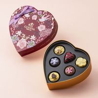 Hartvormige chocolade geschenkdozen, op maat gemaakte luxe papieren doos voor handgemaakte chocolaatjes, Valentijnsdag, verjaardag, speciale geschenken
