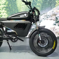 Vélo de montagne électrique Black Warrior 3000W Original 60V50AH Lithium à moteur central sans balais avec freins à disque hydrauliques et nouvelle armure LED